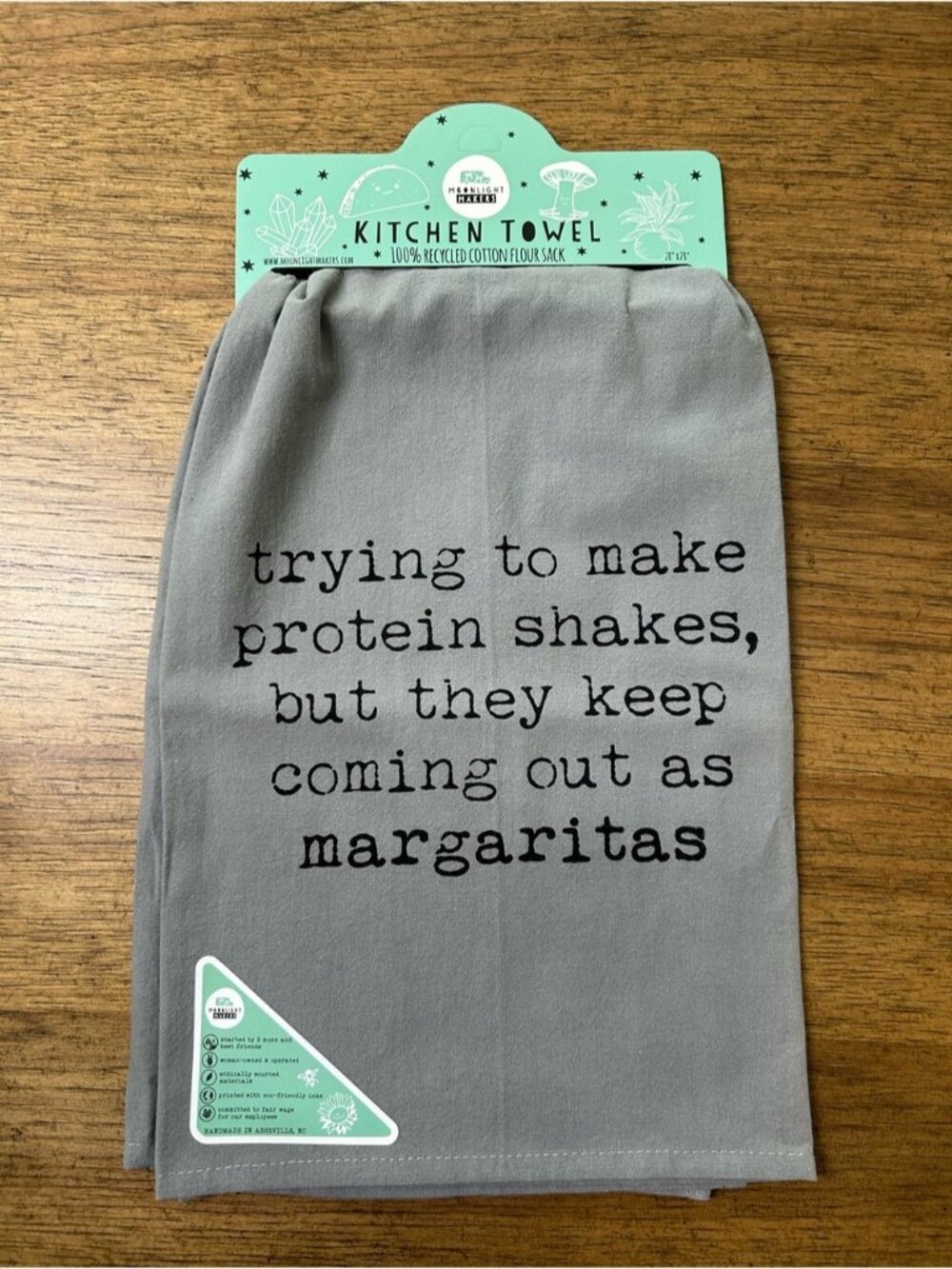 🆕 “trying to make protein shakes, but they keep coming out as margaritas” Towel